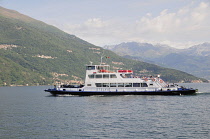 Italy, Lombardy, Lake Como, car ferry crossing lake .