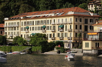 Italy, Lombardy, Lake Como, Menaggio, hotel beside the lake at Menaggio.