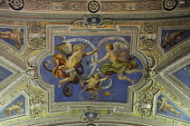 Italy, Lombardy, Lake Como, ceiling paintings, Sacra Monte d'Ossuccio.