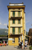 Italy, Lombardy, Lake Como, Varenna, waterfront hotel.