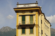 Italy, Lombardy, Lake Como, Varenna, waterfront hotel.