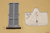 Italy, Lombardy, Lake Como, Varenna, sundial.