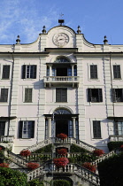 Italy, Lombardy, Lake Como, Tremezzo, Villa Carlotta facade.