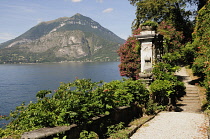 Italy, Lombardy, Lake Como, Varenna, Villa Cipressi gardens & lake views.