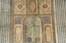 Italy, Lombardy, Mantova, tromp l'oiel wall decoration, Castello San Giorgio.
