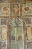 Italy, Lombardy, Mantova, tromp l'oiel wall decoration, Castello San Giorgio.