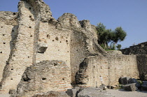 Italy, Lombardy, Lake Garda, Sirmione, Grotte di Catullo, Roman ruins of settlement .