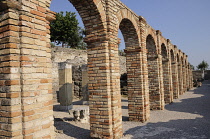 Italy, Lombardy, Lake Garda, Sirmione, Grotte di Catullo, arches of the Cryptoporticus.