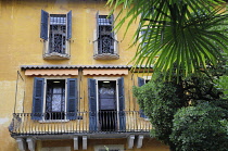 Italy, Lombardy, Lake Garda, Il Vittoriale, house detail in the Dalmation Square.