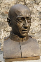 Italy, Lombardy, Lake Garda, Il Vittoriale, bust of Gabriele d'Annunzio.