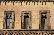 Italy, Lombardy, Mantova, window detail, Piazza delle Erbe.