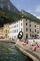 Italy, Lombardy, Lake Garda, Riva del Garda, waterfront.