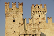 Italy, Lombardy, Lake Garda, Sirmione, Rocca, Scaligeri Castle.