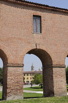 Italy, Lombardy, Sabbionetta, Palace walls.