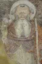 Italy, Veneto, Lake Garda, Lasize, fresco of St Anthony the Abbot, church of San Nicolo.