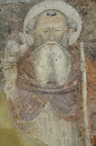 Italy, Veneto, Lake Garda, Lasize, fresco of St Anthony the Abbot, church of San Nicolo.