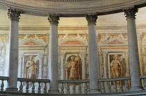 Italy, Lombardy, Sabbionetta, Corinthian pillars, Ancient styled Theatre.