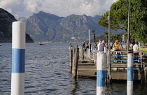 Italy, Lombardy, Lago d'Iseo, Iseo, waterfront promenade.