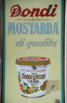 Italy, Lombardy, Cremona, mostarda di Cremona sign.
