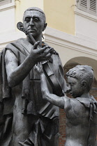 Italy, Lombardy, Cremona, Stradivarius statue, Piazza Roma.