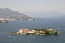 Italy, Piemonte, Lake Maggiore, Stresa, views of lake from Monte Mottorone.