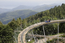 Italy, Piemonte, Lake Maggiore, luge ride, Monre Mottarone.