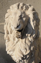 Italy, Piemonte, Lake Maggiore, Verbania, lion sculpture, Museo del Paesaggio, Pallanza.