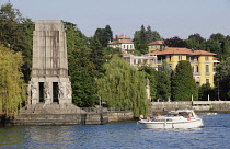Italy, Piemonte, Lake Maggiore, Verbania, General Luigi Cadorna Mausoleum beside the lake, Pallanza.