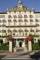 Italy, Piemonte, Lake Maggiore, Stresa, grandiose Regina Palace Hotel.
