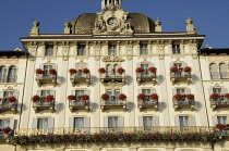 Italy, Piemonte, Lake Maggiore, Stresa, grandiose Regina Palace Hotel.