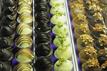 Italy, Liguria, Genoa, Ice cream delicacies from Cremeria Gran Sasso, Via San Luca.