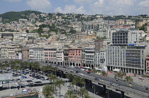 Italy, Liguria, Genoa, city views from Bigo lift.
