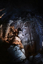 France, Lozere, Meyruis, Cevennes National Park, Aven Armand subterranean cavern near Meyruis, First explored in 1897 by Louis Armand and Edouard-Alfred Martel, Original access through 75M pit, now vi...