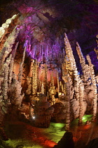 France, Lozere, Meyruis, Cevennes National Park, Aven Armand subterranean cavern near Meyruis, First explored in 1897 by Louis Armand and Edouard-Alfred Martel, Original access through 75M pit, now vi...