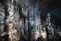 France, Lozere, Meyruis, Cevennes National Park, Aven Armand subterranean cavern near Meyruis, First explored in 1897 by Louis Armand and Edouard-Alfred Martel, Original access through 75M pit, now vi...