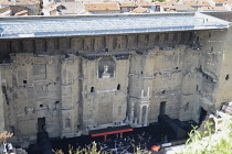 France, Vaucluse, Orange, Theatre Antique d'Orange, built in the early first century AD, Still in regular use as a theatre, Picture shows dance troupe rehearsing.