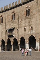 Italy, Lombardy, Mantova, Piazza Sordello with Palazzo Ducale.