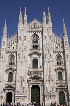 Italy, Lombardy, Milan, Duomo facade.