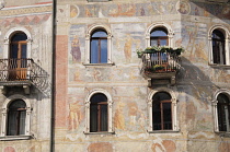 Italy, Trentino Alto Adige, Trento, Palazzo Quetta Alberti Colico windows.