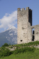 Italy, Trentino Alto Adige, Adamello Brenta Natural Park, Belfort Castle near Spormaggiore.