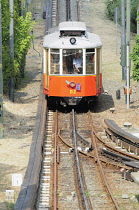Italy, Piedmont, Turin, funicular railway from Sasso to Basilica di Superga.