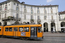 Italy, Piedmont, Turin, tram & transport on Piazza Vittorio Veneto.