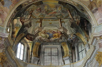 Italy, Lombardy, Lake Orta, ceiling interior, Madonna del Sasso.