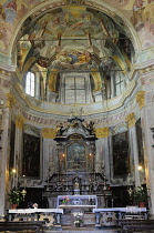 Italy, Lombardy, Lake Orta, church interior, Madonna del Sasso.