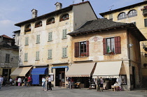 Italy, Lombardy, Lake Orta, Piazza Motta, Orta San Giulio.