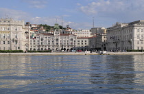 Italy, Friuli Venezia Giulia, Trieste, View across water to Piazza dell'Unita D'Italia.