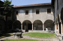 Italy, Veneto, Verona, cloisters of the Archaeological Museum, Teatro Romano.