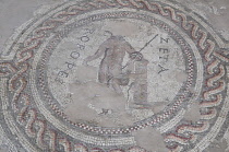 Italy, Veneto, Verona, Roman floor mosaic, Archaeological Museum, Teatro Romano.