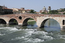 Italy, Veneto, Verona, Ponte Pietra.