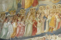 Italy, Veneto, Padua, Capella degli Scrovegni, Giotto fresco detail.